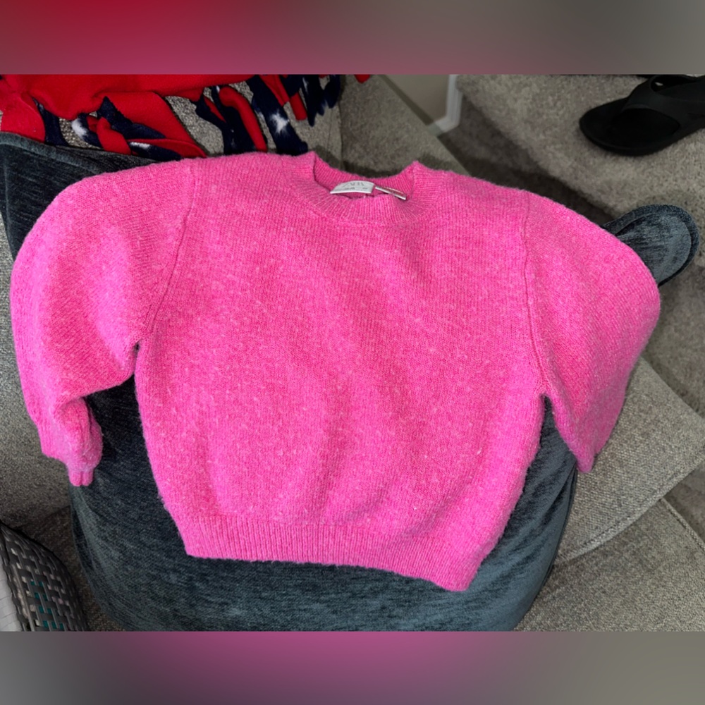 Zara crew neck pink  sweater 18-24 months.